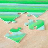 Süße aquagrüne Streifen Puzzle (Seite)