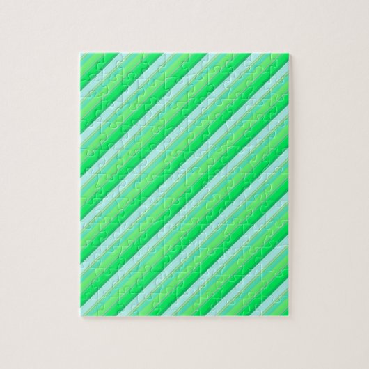 Süße aquagrüne Streifen Puzzle (Vertikal)