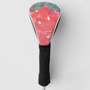 Süße Aquarell-Erdbeere Golf Headcover