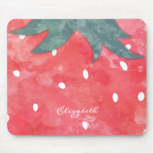 Süße Aquarell-Erdbeere Mousepad