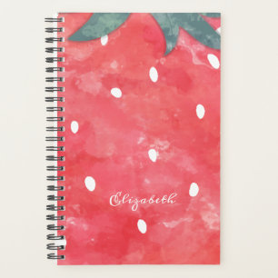 Süße Aquarell-Erdbeere Planer