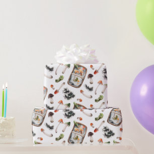 Süße Aquarell-Herbstpilze Geschenkpapier