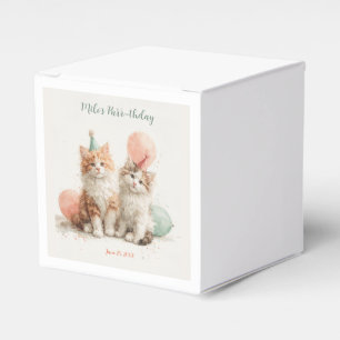 Süße Aquarell-Kätzchen-Party-Katzen-Geburtstag Geschenkschachtel