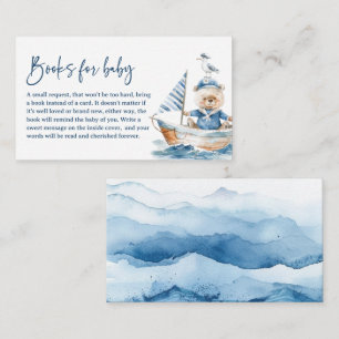 Süße Aquarell-nautische Ahoy-Bücher für Baby Begleitkarte