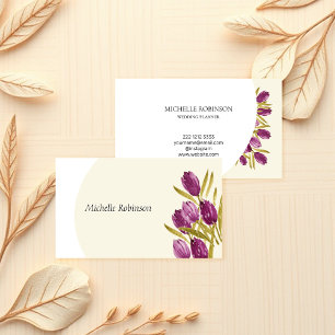 Süße Aquarell-Tulpen-Blumen Professionell Visitenkarte