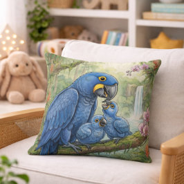 Süße Arara-Mama und Küken Dschungeltiere  Kissen