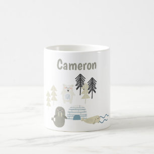Süße arktische Wintertiere Benutzername Kaffeetasse