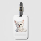 Süße Arktischer Fuchs Kuscheliges Design mit posit Gepäckanhänger (Vorderseite Vertikal)