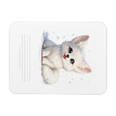 Süße Arktischer Fuchs Kuscheliges Design mit posit Magnet (Horizontal)