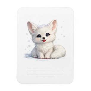 Süße Arktischer Fuchs Kuscheliges Design mit posit Magnet