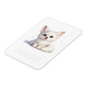 Süße Arktischer Fuchs Kuscheliges Design mit posit Magnet (Linke Seite)