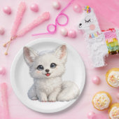 Süße Arktischer Fuchs Kuscheliges Design mit posit Pappteller (Party)