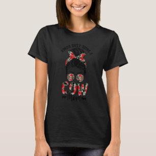 Süße Art Beschäftigt Als Kuh-Mama Unordentlicher D T-Shirt