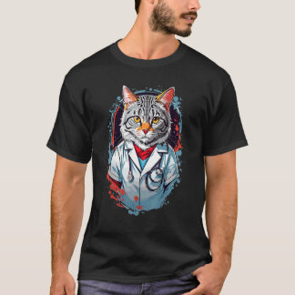 Süße Arztkatze Grafikdesign 1 T-Shirt