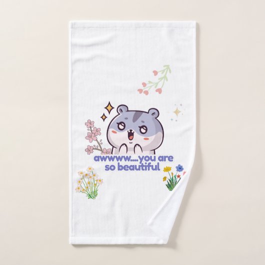 Süße Ästhetik Hamster Handtuch Badhandtuch Set (Handtuch)