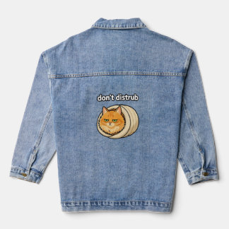 Süße Ästhetik Orange Katze Nicht stören-Taste Jeansjacke