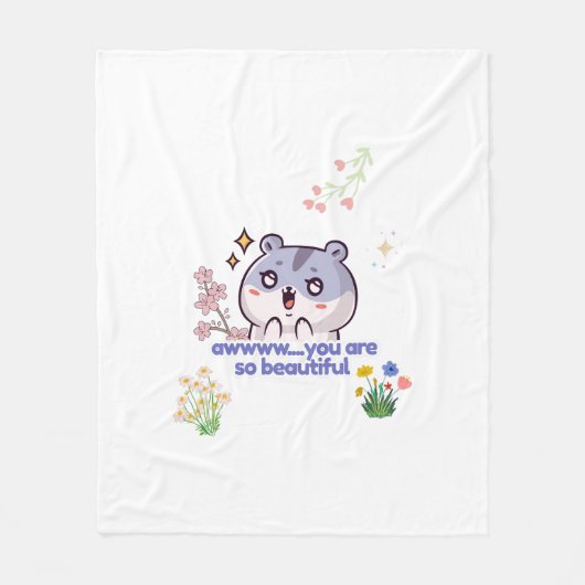 Süße ästhetische Hamster-Fleece-Decke Fleecedecke (Vorderseite)