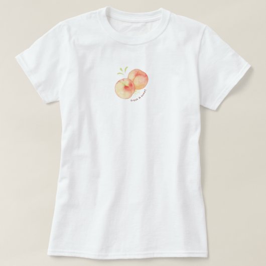 Süße ästhetische Pfirsiche Pastell  T-Shirt (Design vorne)