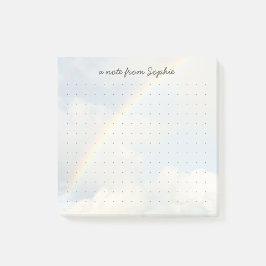 Süße ästhetische Regenbogen-Punktgitter-Personalis Post-it Klebezettel