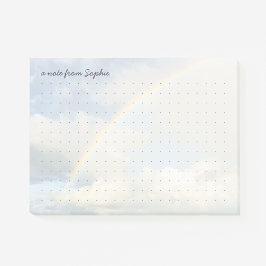 Süße ästhetische Regenbogen-Punktgitter-Personalis Post-it Klebezettel