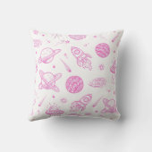 Süße Astronaut Katzen Weltraum Muster Personalisie Kissen (Rückseite)