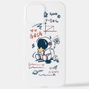 Süße Astronaut Weltraum Cartoon iPhone Hülle