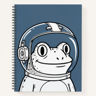 Süße Astronauten-Frosch-Weltraum-Abenteuer Notizblock