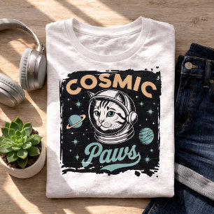 Süße Astronauten-Kitty-Katze Tri-Blend Shirt