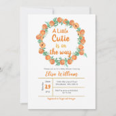 Süsse auf dem Weg Citrus Baby Dusche Einladung (Vorderseite)