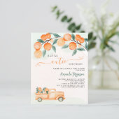 Süsse auf dem Weg Orangen-Haushalt Babydusche (Stehend Vorderseite)