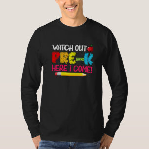 Süße aufgepasst Vorkindergarten ich komme zurück z T-Shirt