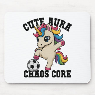 Süße Aura Fußball Einhorn Chaos Core Nur Mädchen, Mousepad