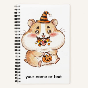 Süße ausgestopfte Backen Halloween Hamster Trick-o Notizblock