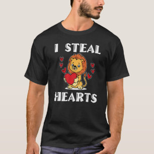 Süße Aussage Valentinstag Löwenherz in Liebe T-Shirt