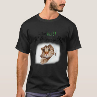 Süße Außerirdische Katzenbaby Stoff Liebende Katze T-Shirt