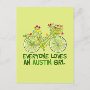 Süße Austin-Radfahrerin Postkarte