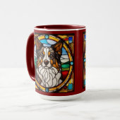 Süße Australian Shepherd Trinktasse Tasse (Vorderseite Links)