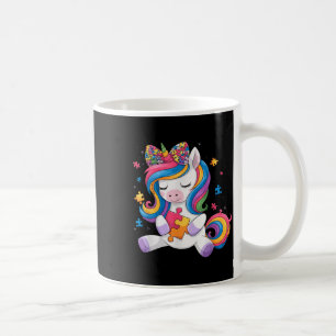 Süße Autismusrisiko-Kleinkind Mädchen Bogen Einhor Kaffeetasse