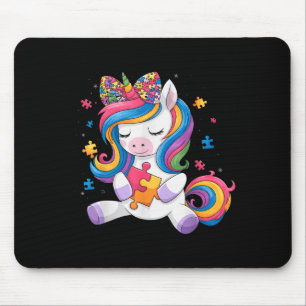 Süße Autismusrisiko-Kleinkind Mädchen Bogen Einhor Mousepad