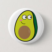 Süße Avocado-Anstecknadel | Lustiger Kawaii-Frucht Button (Vorderseite)