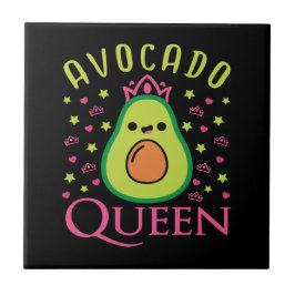 Süße Avocado-Königin mit Herz Keto-Mädchen beim Ko Fliese