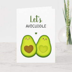 Süße Avocado Romantische Kuschel Liebe Romantische Karte