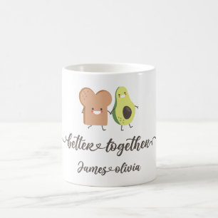 Süße Avocado und Toast Zusammen besser Design Kaffeetasse