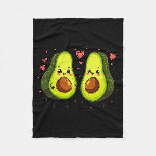 Süße Avocado Valentinstag Liebe Passendes Paar Fleecedecke