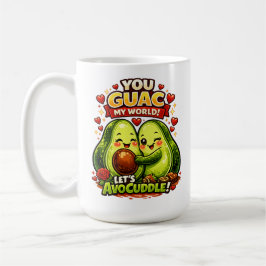 Süße Avocado Valentinstag-Liebesdesign, kawaii Lie Kaffeetasse