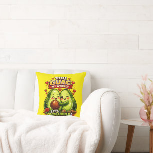 Süße Avocado-Valentinstags-Liebesgestaltung, kawai Kissen