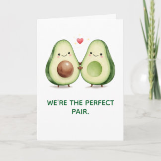 Süße Avocado Valentinstagskarte Feiertagskarte