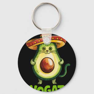 Süße Avogato Sombrero Katze Lustig Cinco De Mayo F Schlüsselanhänger