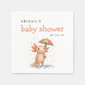 Süße Axolotl-Baby-Party Serviette (Vorderseite)