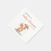 Süße Axolotl-Baby-Party Serviette (Ecke)